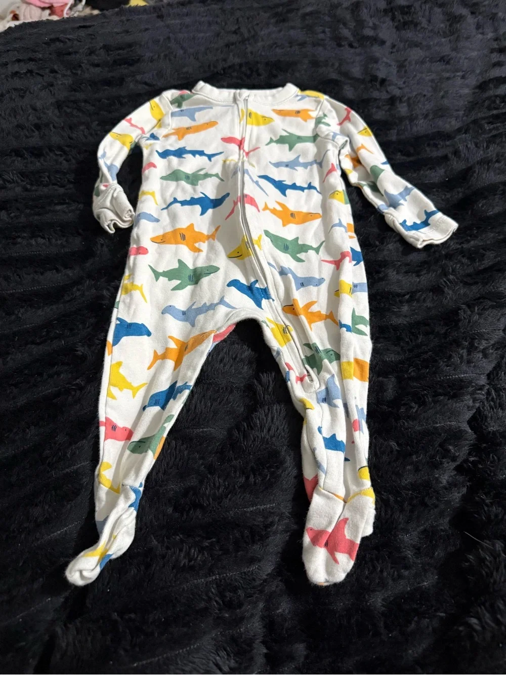 Footie sleepers 14 - Blue, White, Gray, Tan Patterns
